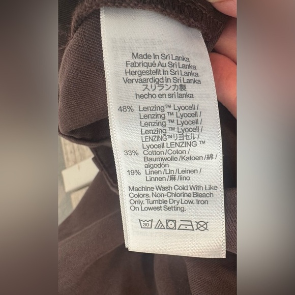 Madewell Slouchy Straight Pants Drapey Twill Brown Mid Rise NWT 2024 Size 14 - Picture 10 of 11